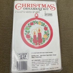 Vintage (1981) Christmas Ornament Embroidery Kit new in sealed package